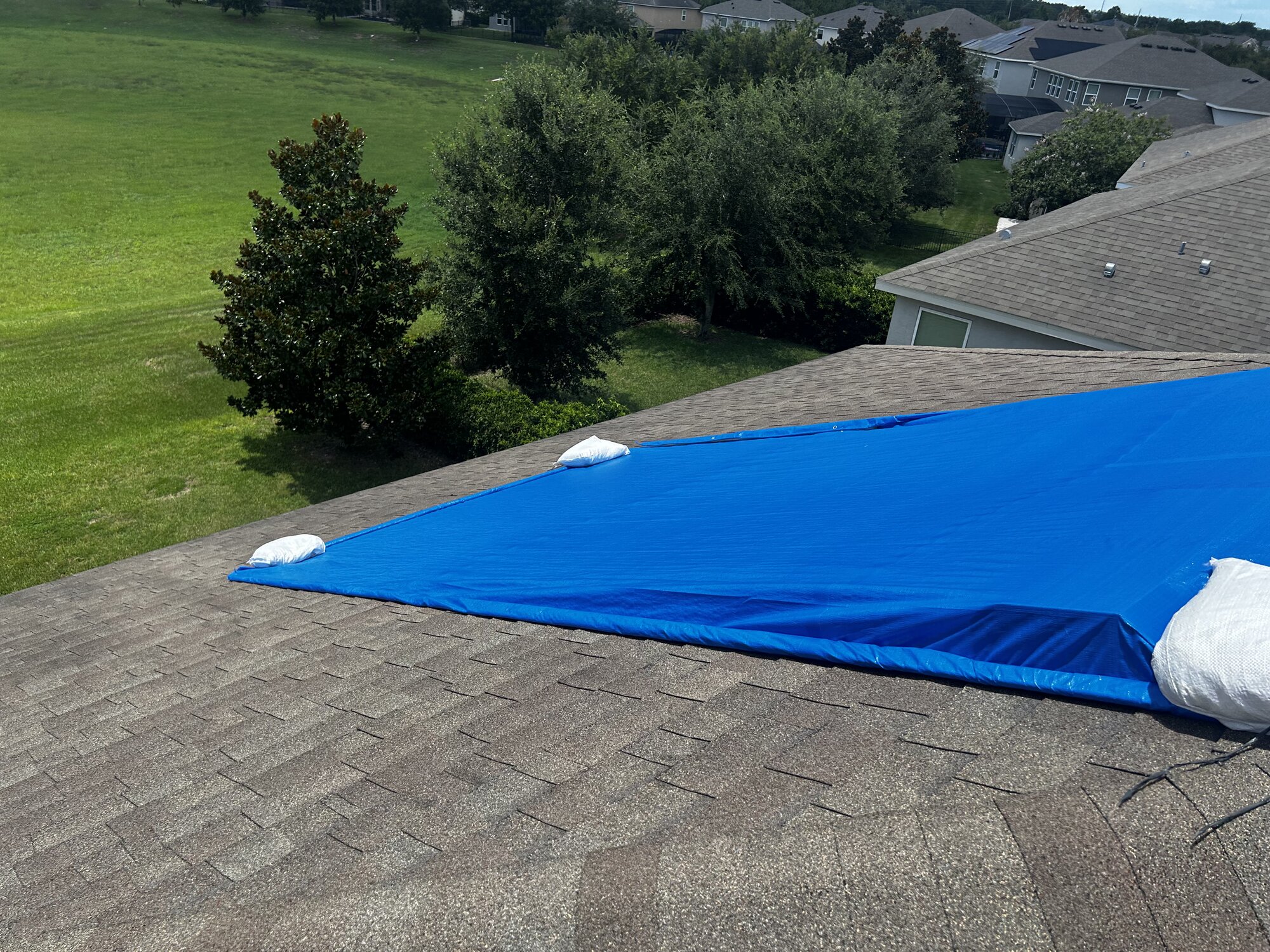 Emergency storm damage mitigation - verified tarping documentation