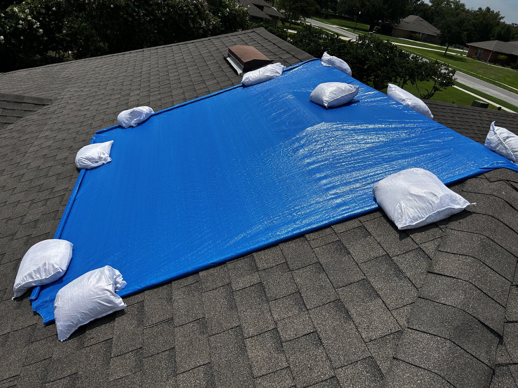 Professional roof tarping - Xactware compatible documentation photos
